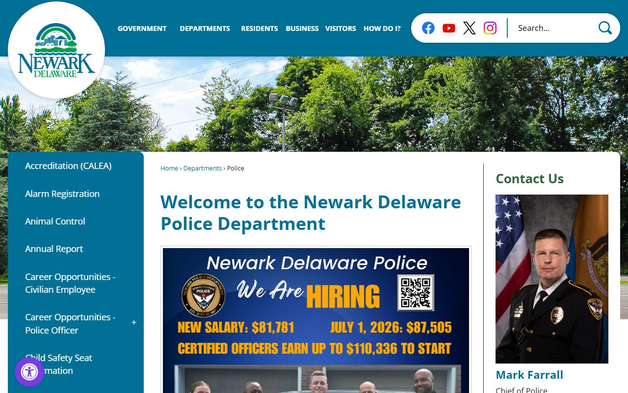 Newark Police Department for Newark 24 Hour Booking