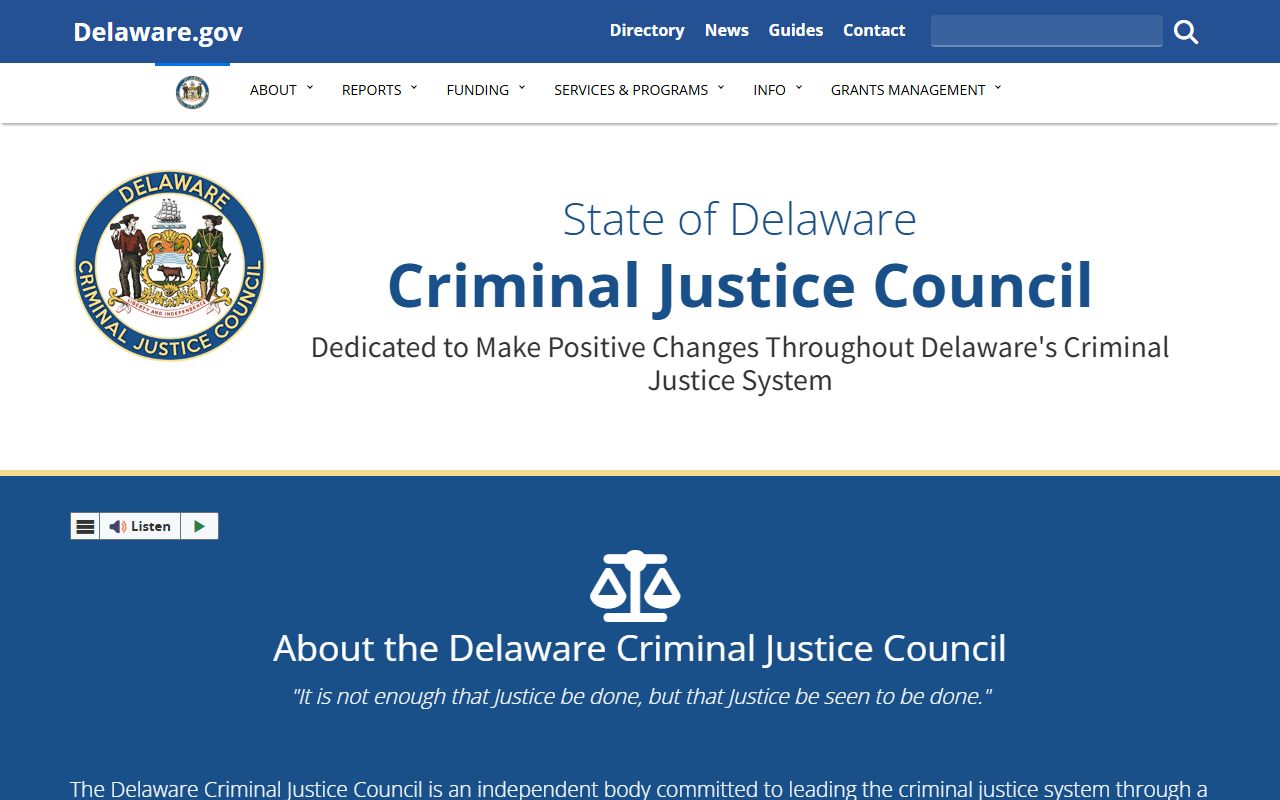 Delaware CJC portal for New Castle 24 Hour Booking transparency