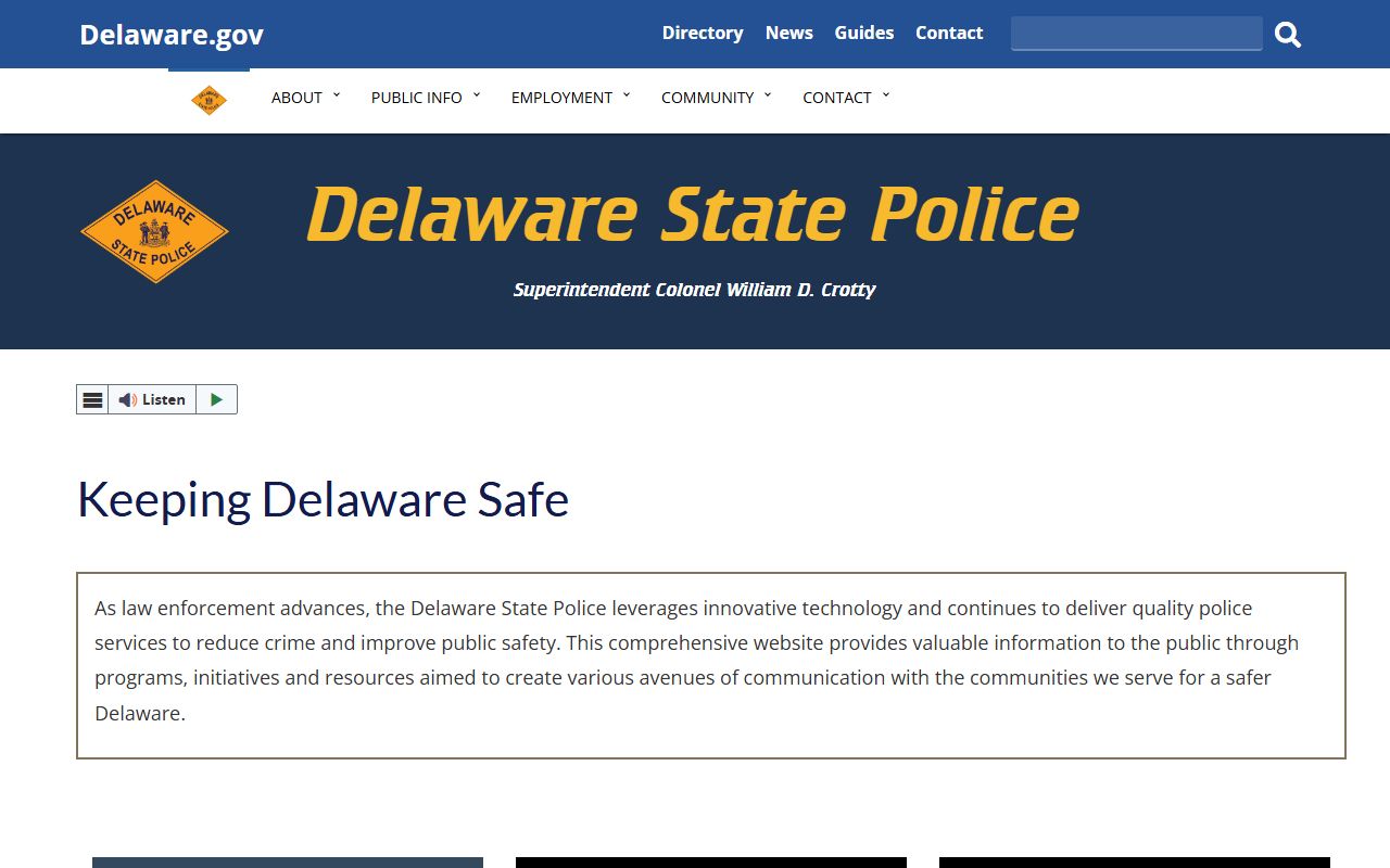 Delaware Keeping Delaware Safe portal for 24 Hour Booking